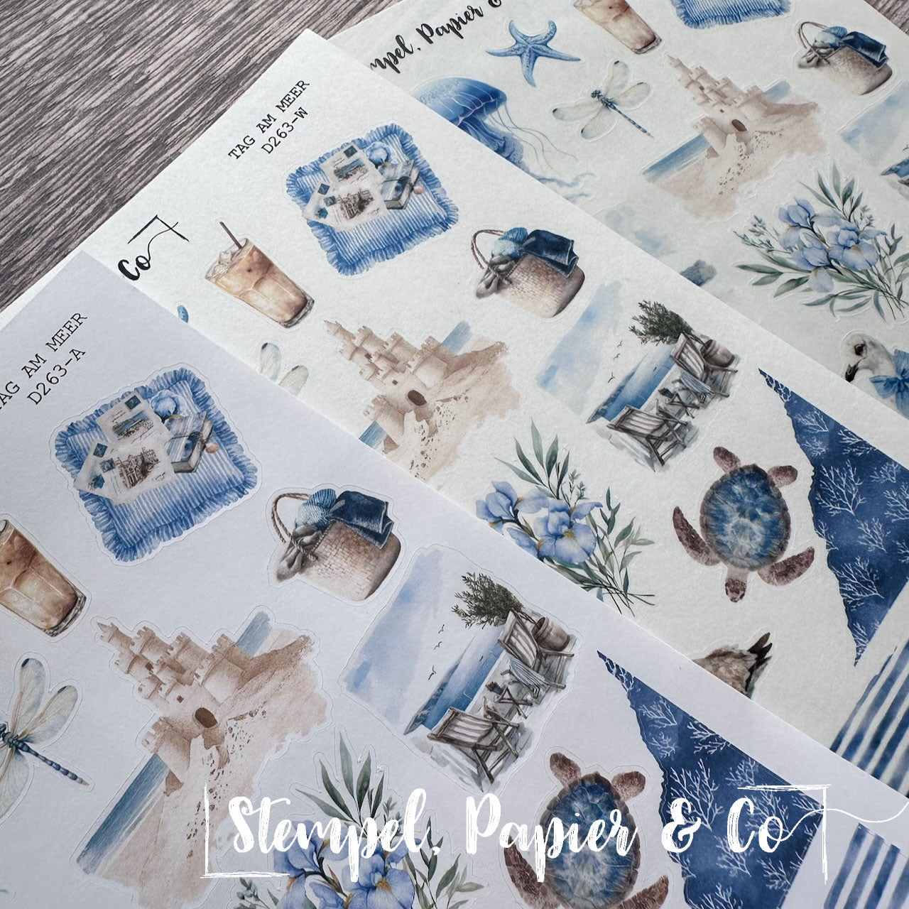 Stickerbogen "TAG AM MEER" | 12x17 cm