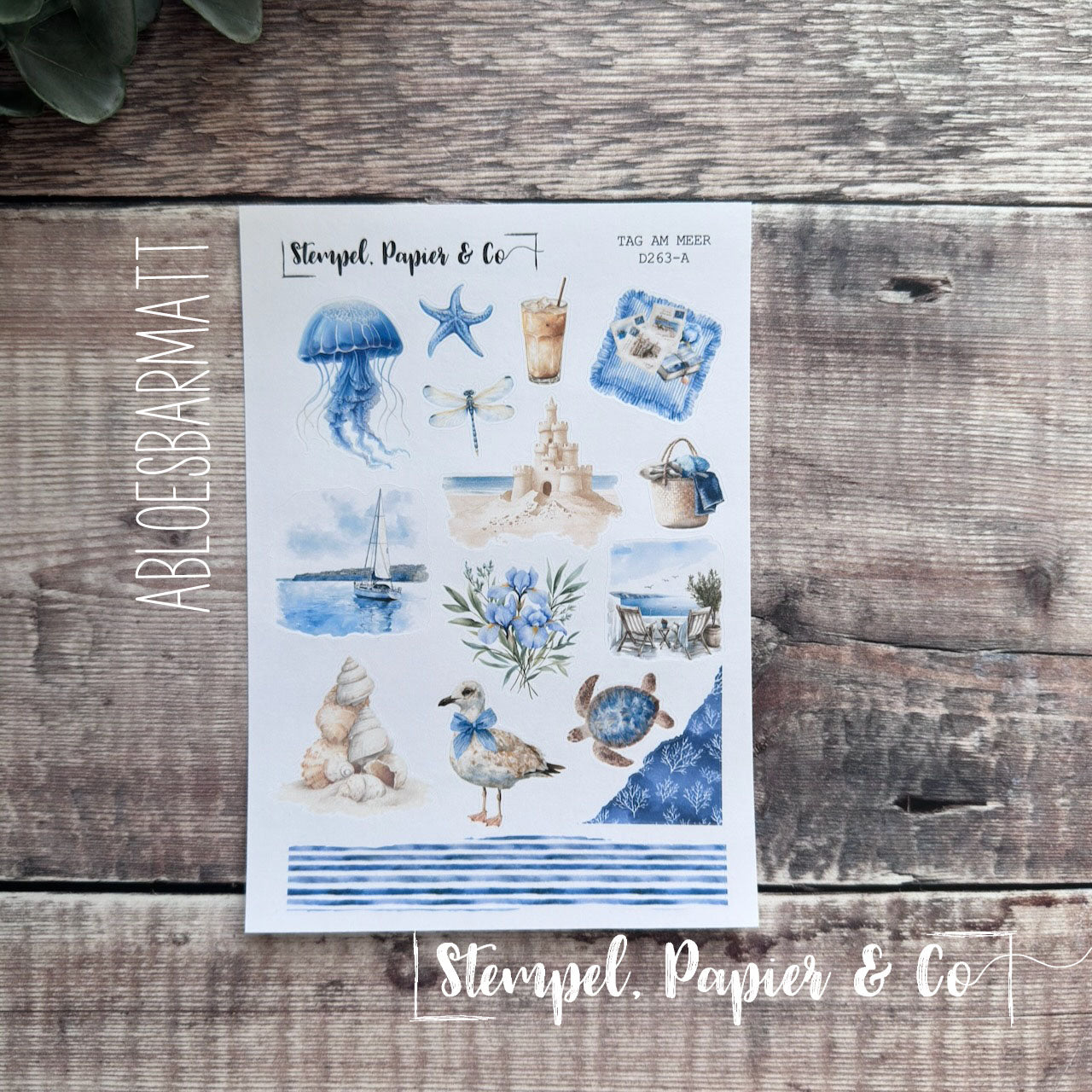 Stickerbogen "TAG AM MEER" | 12x17 cm