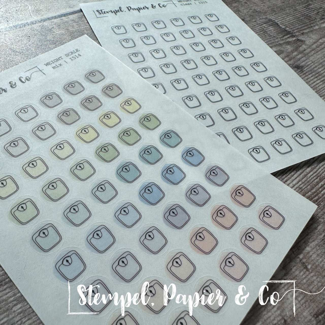 Stickerbogen "WEIGHT SCALE" | 8,5x12 cm | transparent matt