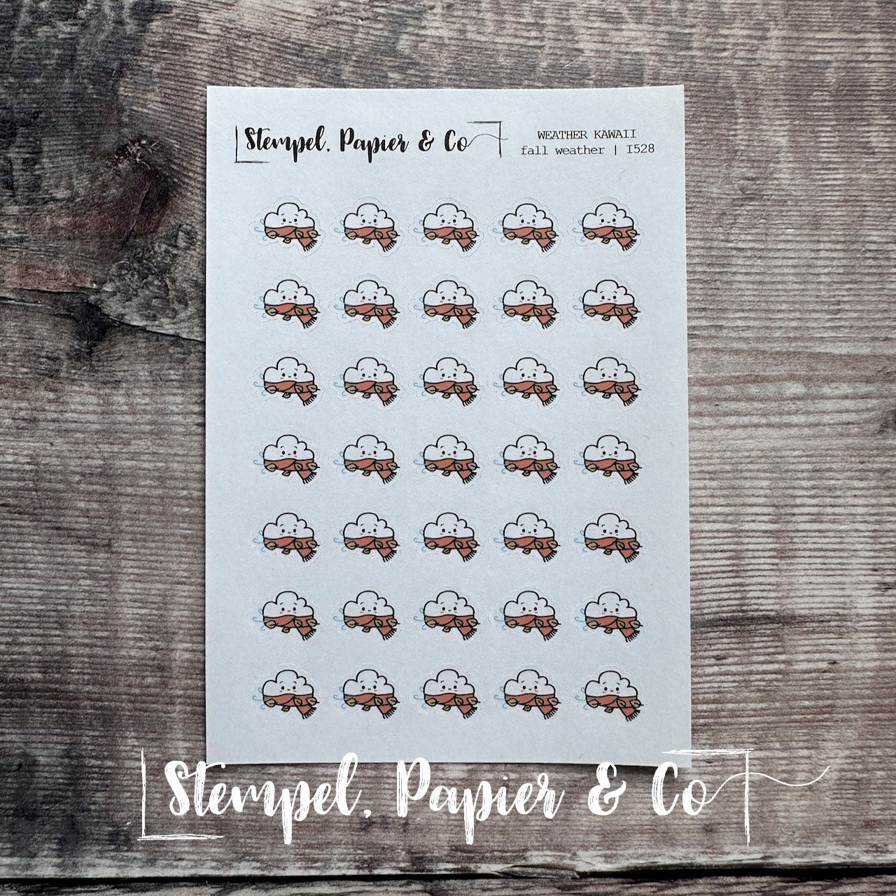 Stickerbogen "WEATHER KAWAII" | verschiedene Wettersymbole | gemischt, einzeln oder als Set erhältlich | 8,5x12 cm