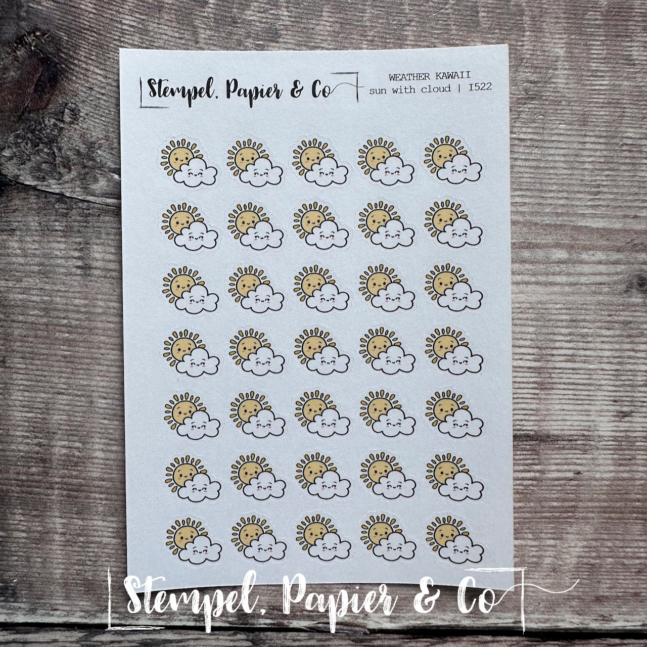 Stickerbogen "WEATHER KAWAII" | verschiedene Wettersymbole | gemischt, einzeln oder als Set erhältlich | 8,5x12 cm