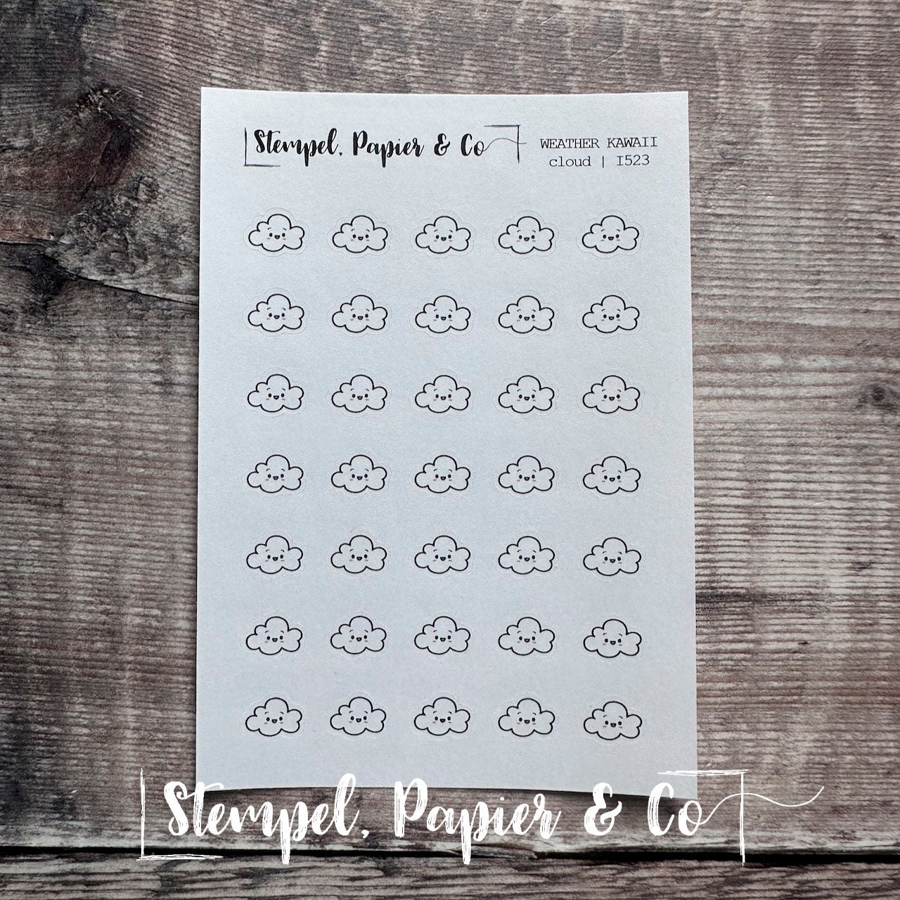 Stickerbogen "WEATHER KAWAII" | verschiedene Wettersymbole | gemischt, einzeln oder als Set erhältlich | 8,5x12 cm