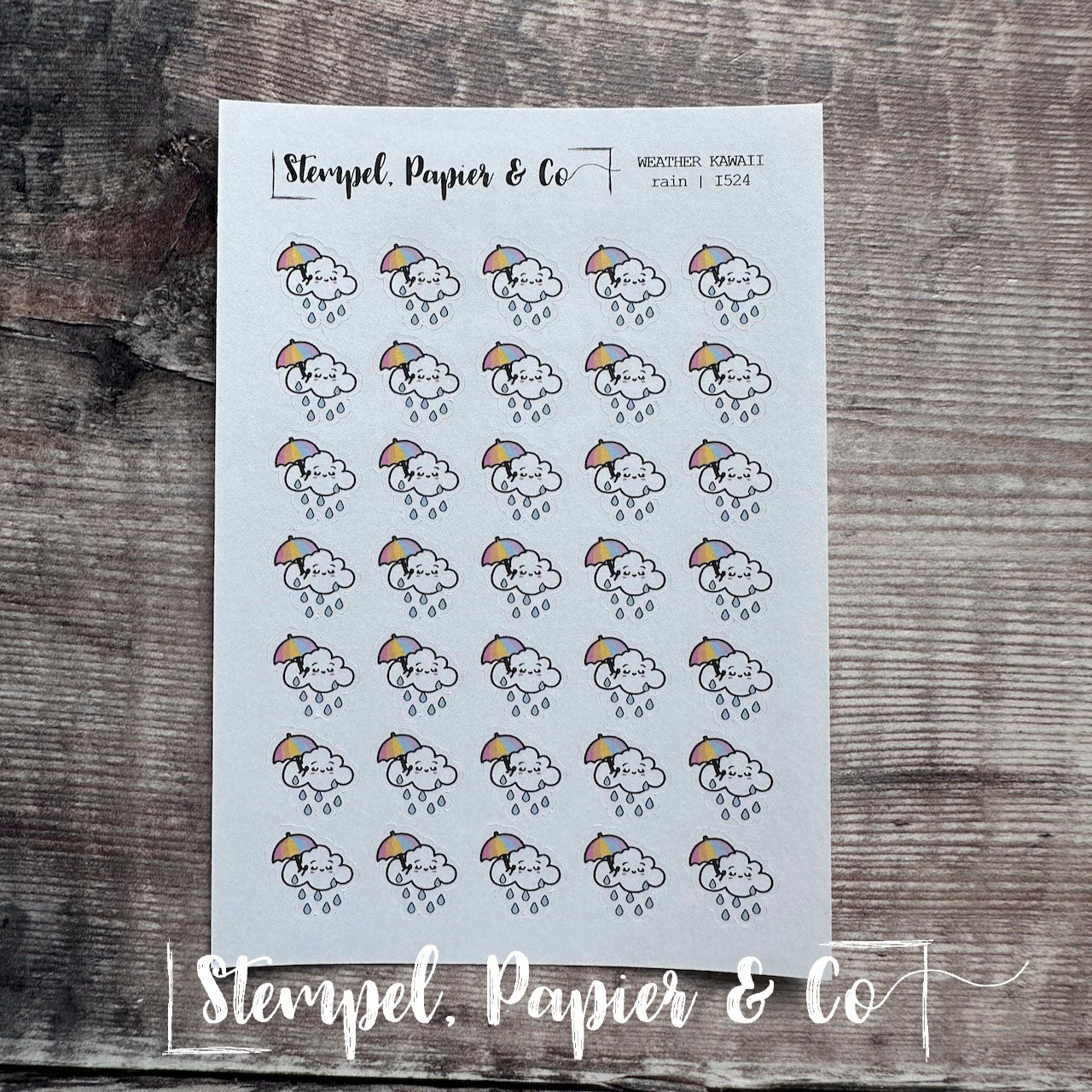 Stickerbogen "WEATHER KAWAII" | verschiedene Wettersymbole | gemischt, einzeln oder als Set erhältlich | 8,5x12 cm