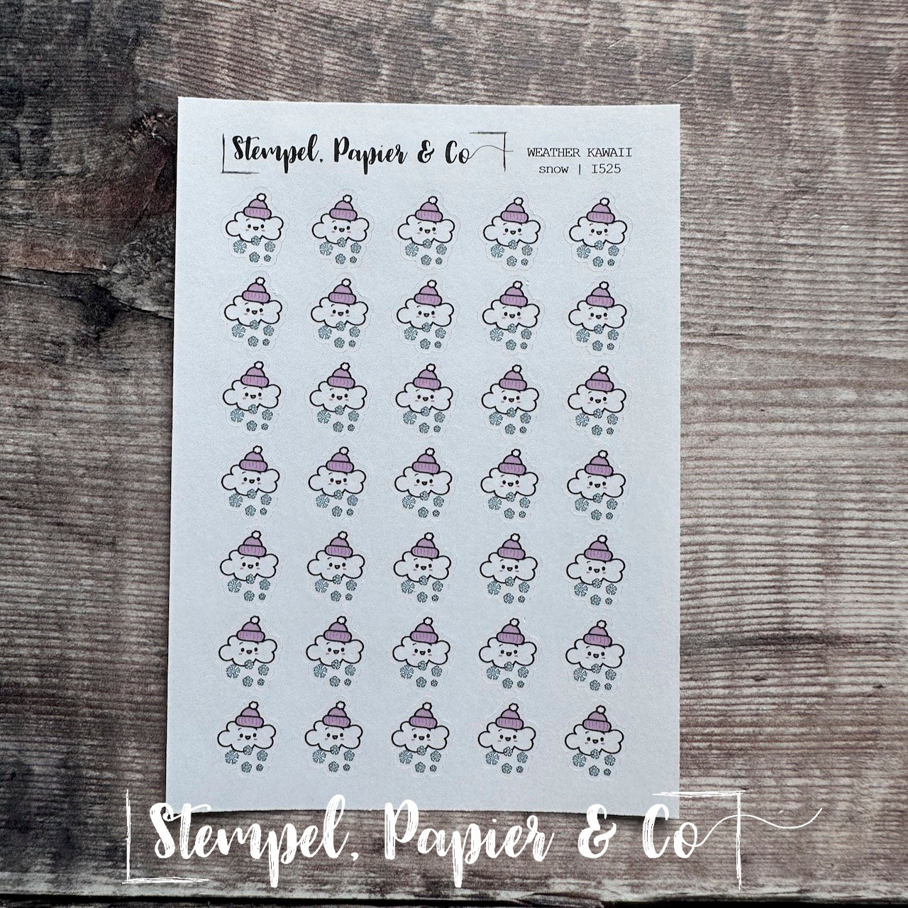 Stickerbogen "WEATHER KAWAII" | verschiedene Wettersymbole | gemischt, einzeln oder als Set erhältlich | 8,5x12 cm
