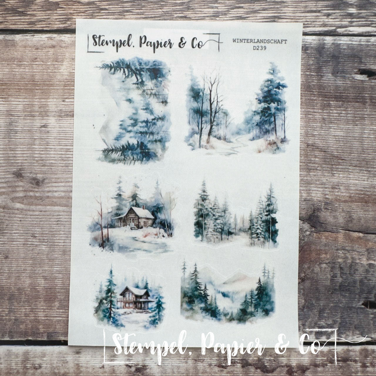 Stickerbogen "WINTERLANDSCHAFT" | 12x17 cm