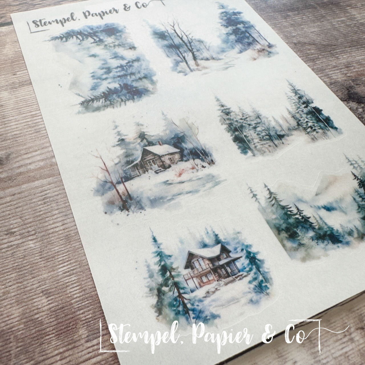 Stickerbogen "WINTERLANDSCHAFT" | 12x17 cm