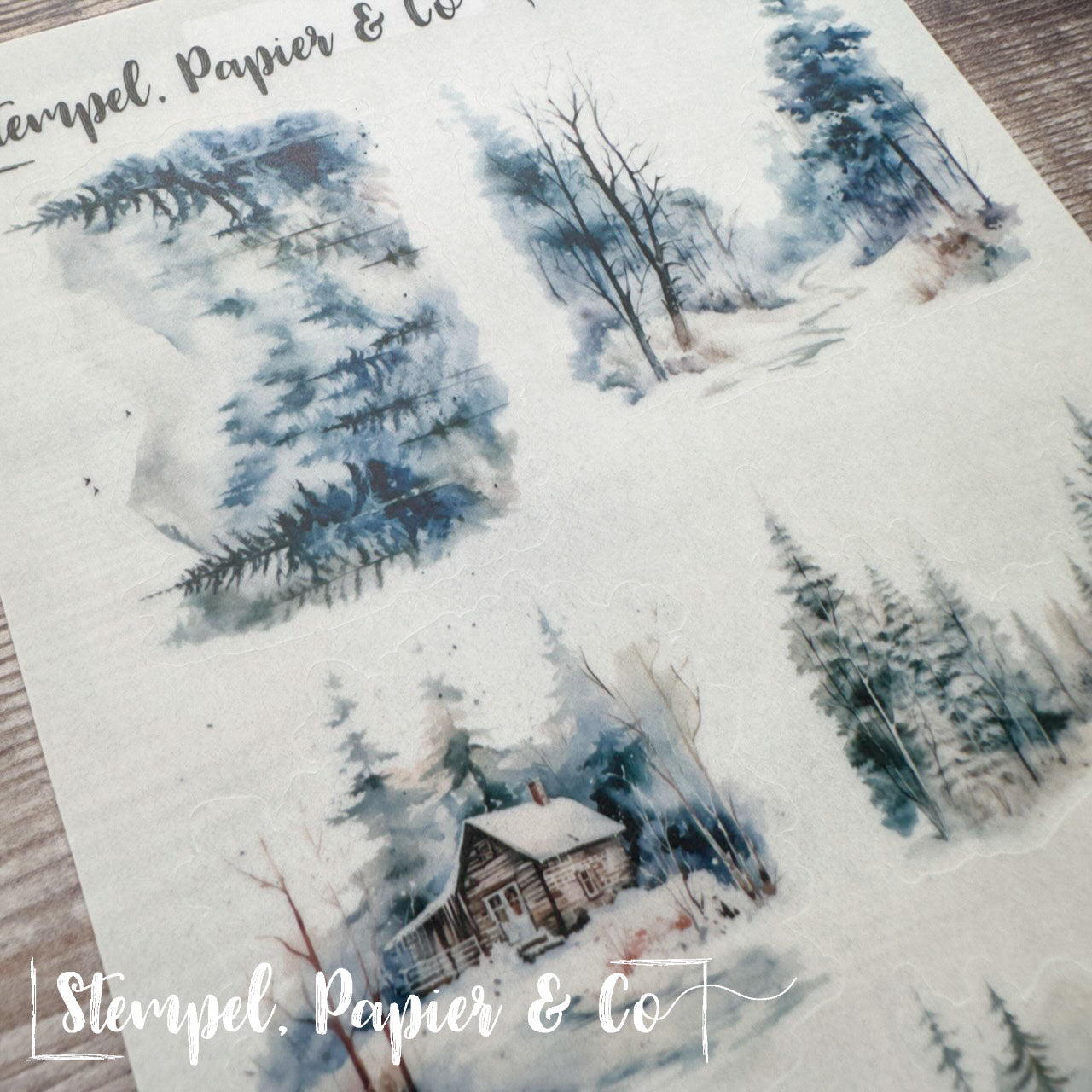 Stickerbogen "WINTERLANDSCHAFT" | 12x17 cm