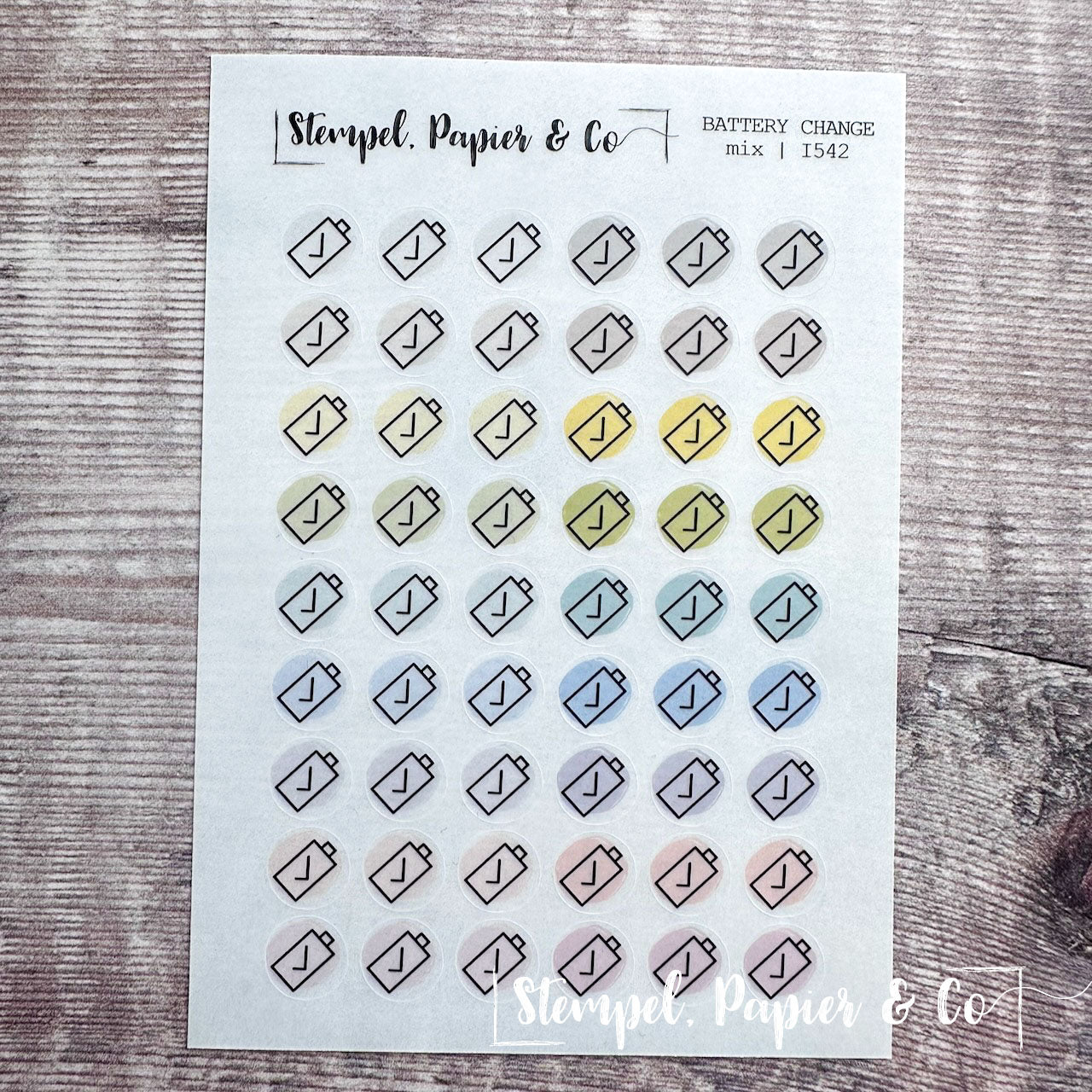 Stickerbogen "BATTERY CHANGE" | 8,5x12 cm