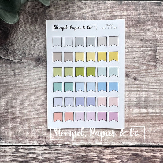 Stickerbogen "FLAGS" | 8,5x12 cm
