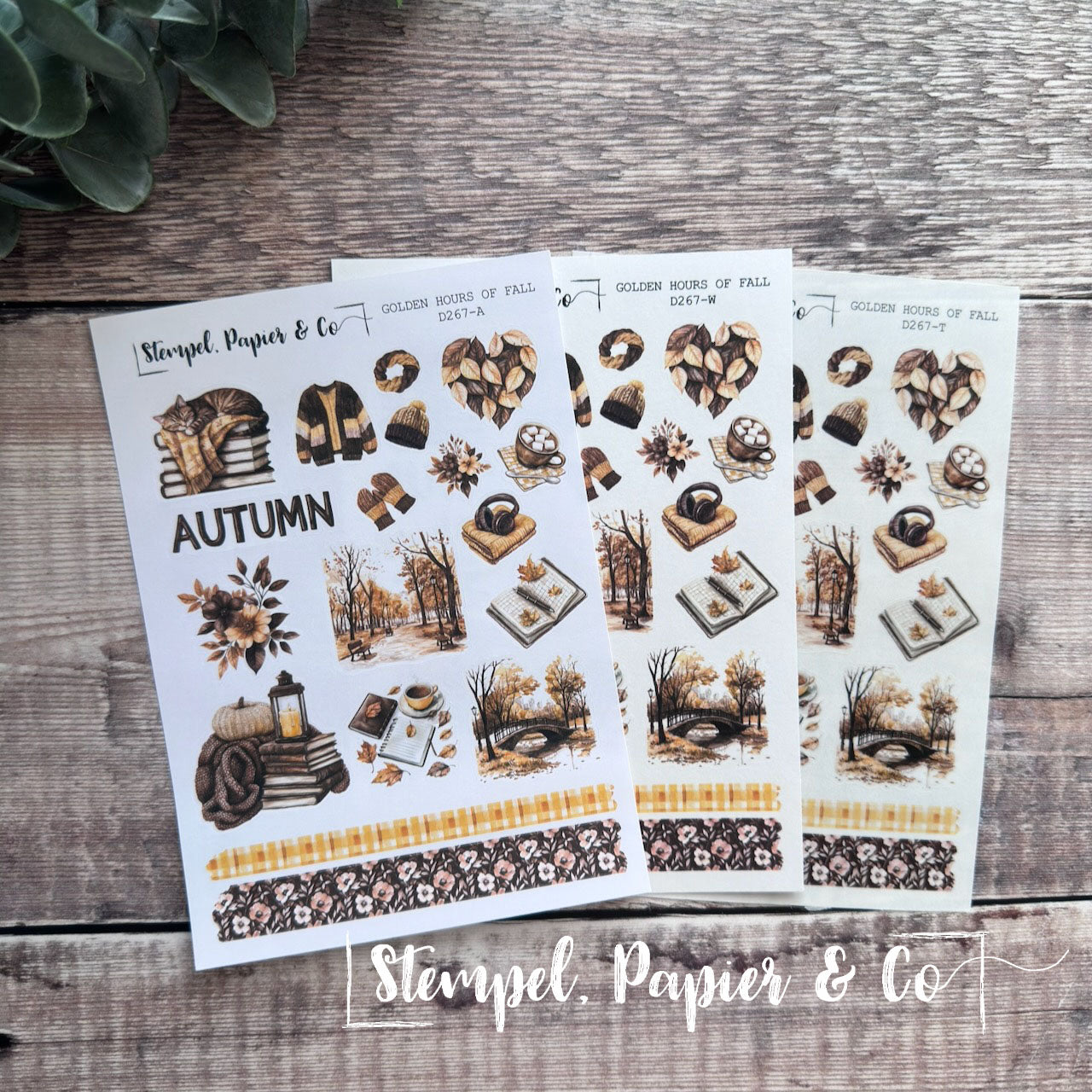 Stickerbogen "GOLDEN HOURS OF FALL" | 12x17 cm