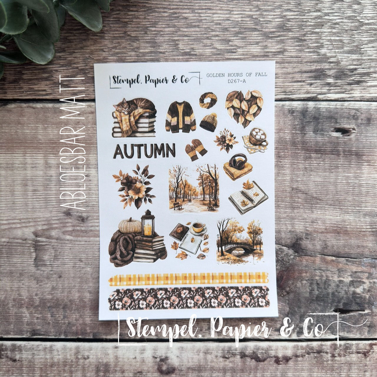 Stickerbogen "GOLDEN HOURS OF FALL" | 12x17 cm