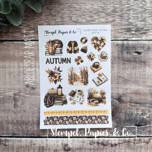 Stickerbogen "GOLDEN HOURS OF FALL" | 12x17 cm