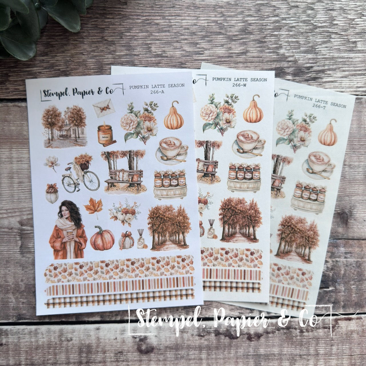Stickerbogen "PUMPKIN LATTE SEASON" | 12x17 cm