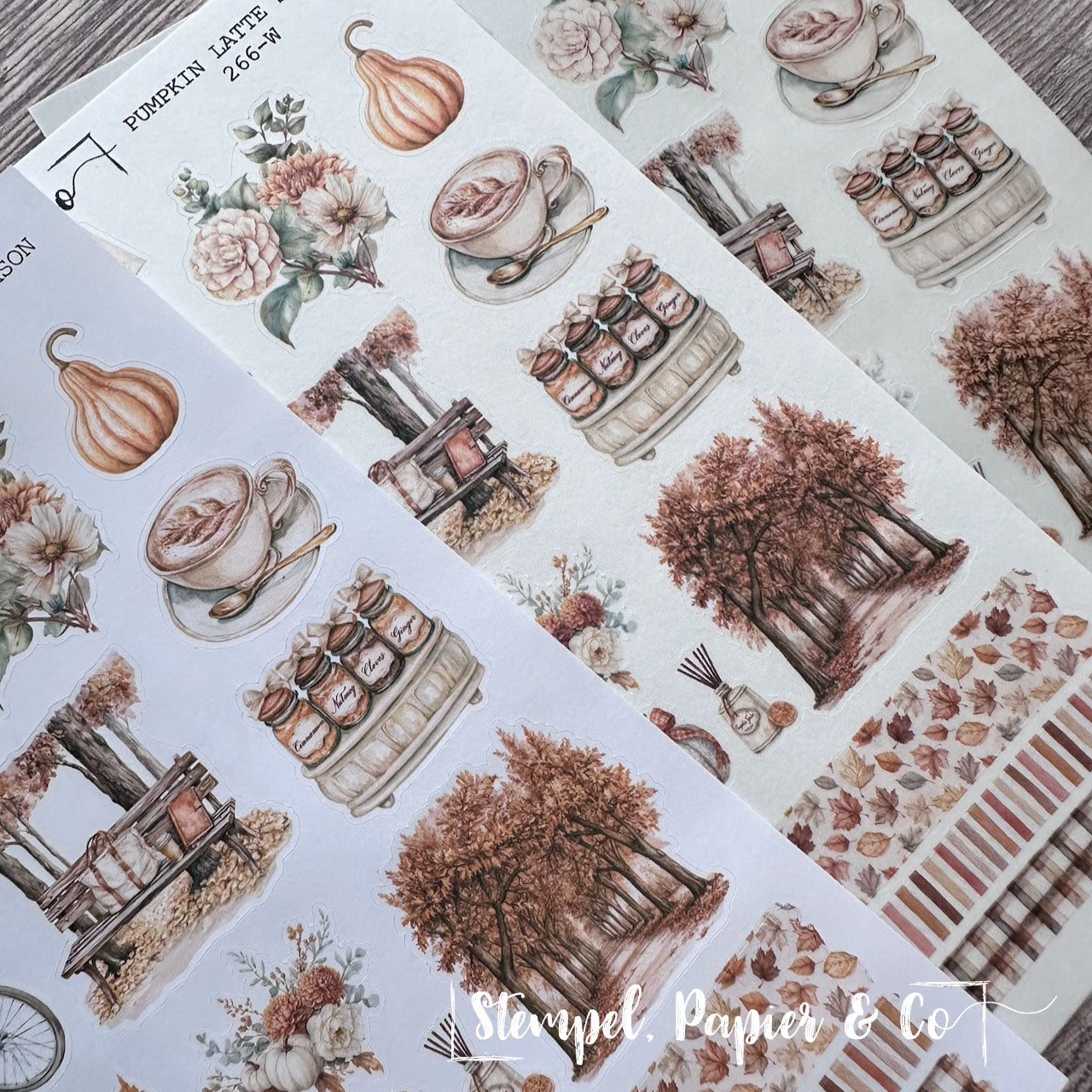 Stickerbogen "PUMPKIN LATTE SEASON" | 12x17 cm