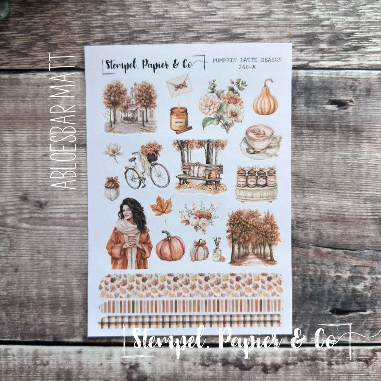 Stickerbogen "PUMPKIN LATTE SEASON" | 12x17 cm