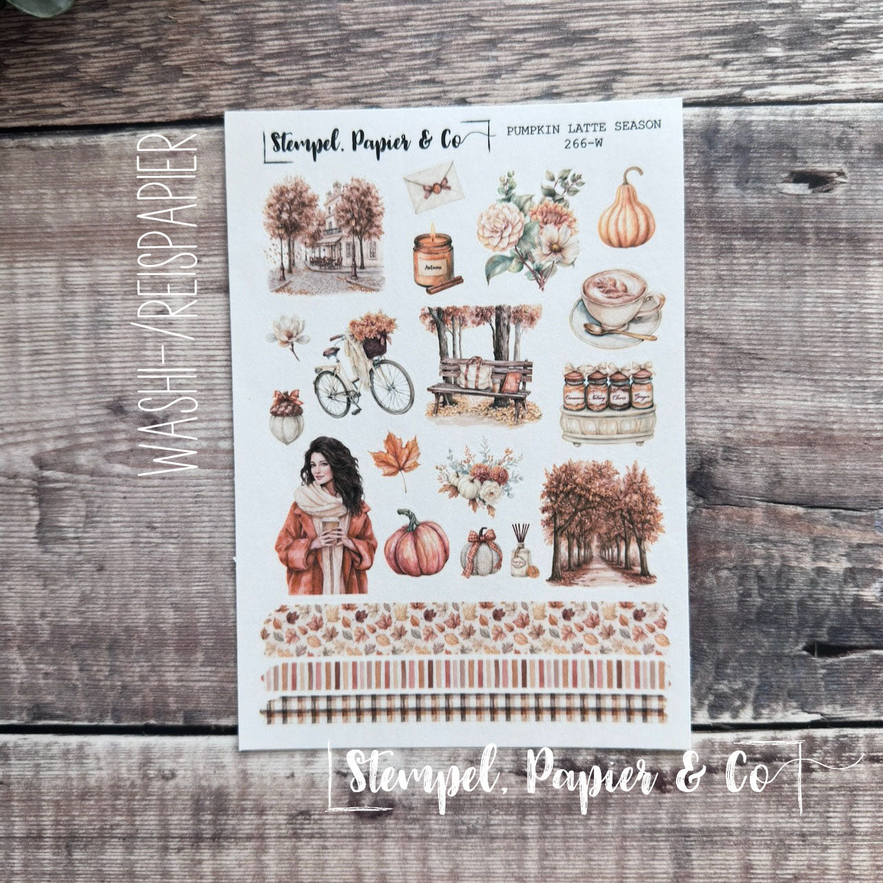 Stickerbogen "PUMPKIN LATTE SEASON" | 12x17 cm
