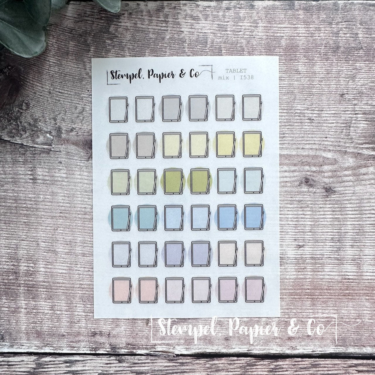 Stickerbogen "TABLET" | 8,5x12 cm