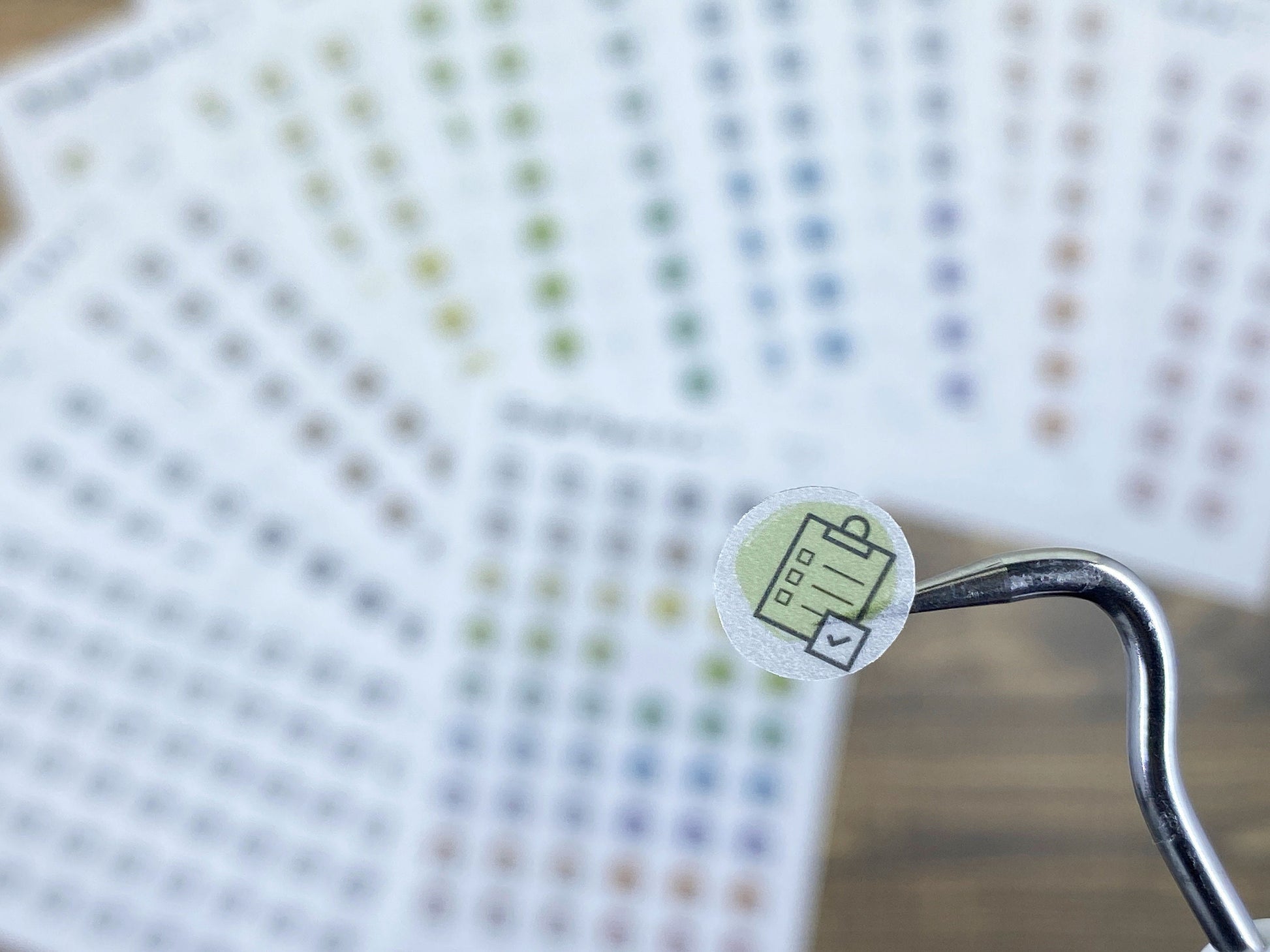 Stickerbogen "zu erledigen" to do, Klemmbrett, Liste | kreisrunde Sticker transparent matt | Sticker für Bullet Journal, Planer und Kalender
