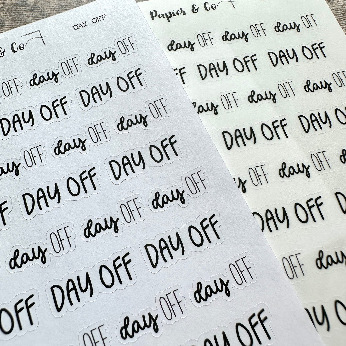 Stickerbogen "day off" , freier Tag | Sticker für Bullet Journal, Planer und Kalender