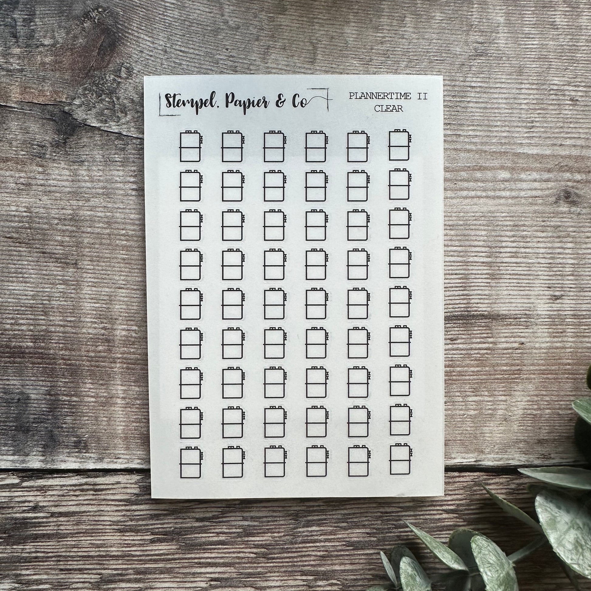 Stickerbogen Planer, Reise Tagebuch, einzeln ablösbare Sticker in transparent matt für Bullet Journal, und Kalender