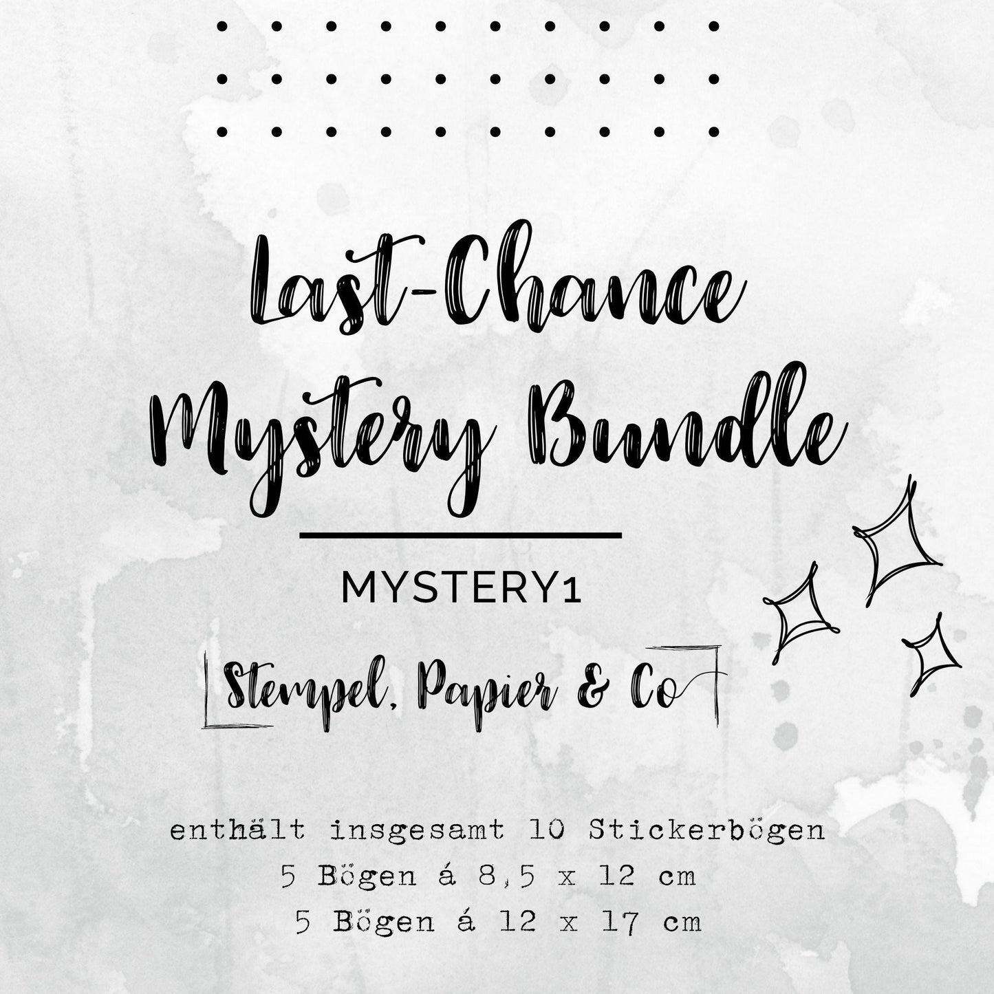 Last Chance Mystery Sticker Bundle, 10 Stickerbögen von auslaufenden Designs für Planer, Kalender oder Journaling