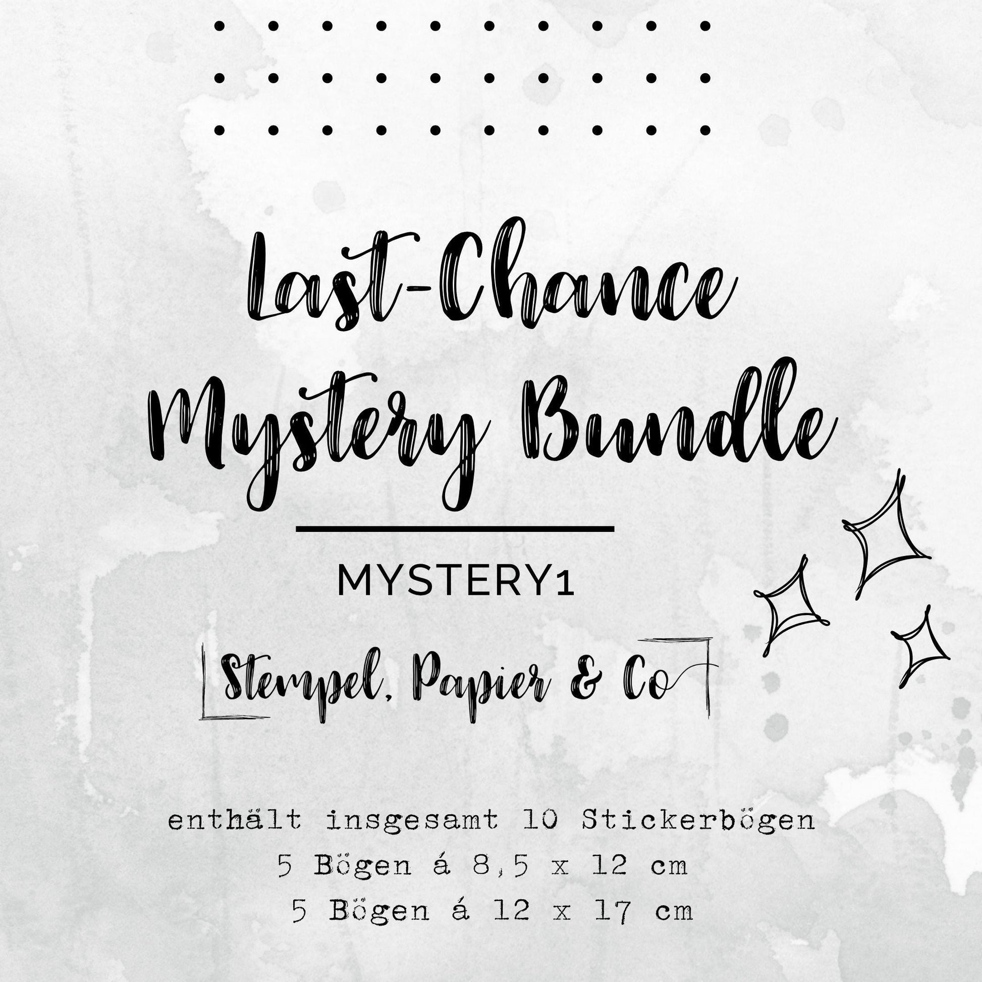 Last Chance Mystery Sticker Bundle, 10 Stickerbögen von auslaufenden Designs für Planer, Kalender oder Journaling